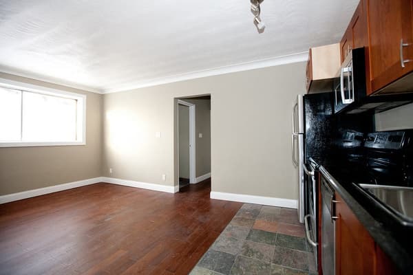 Open living area beside the kitchen at 18 Elm Street, Kingston