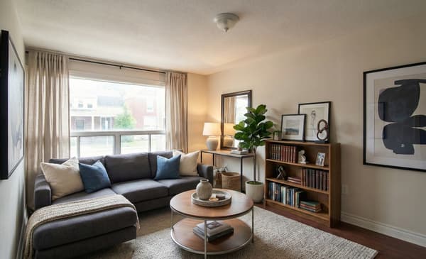 Staged rendering of a sitting area at 394 Alfred Street, Kingston