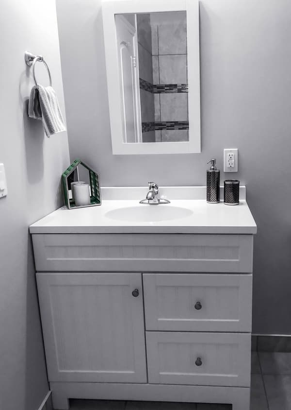 Model suite bathroom at 630 Princess Street, Kingston