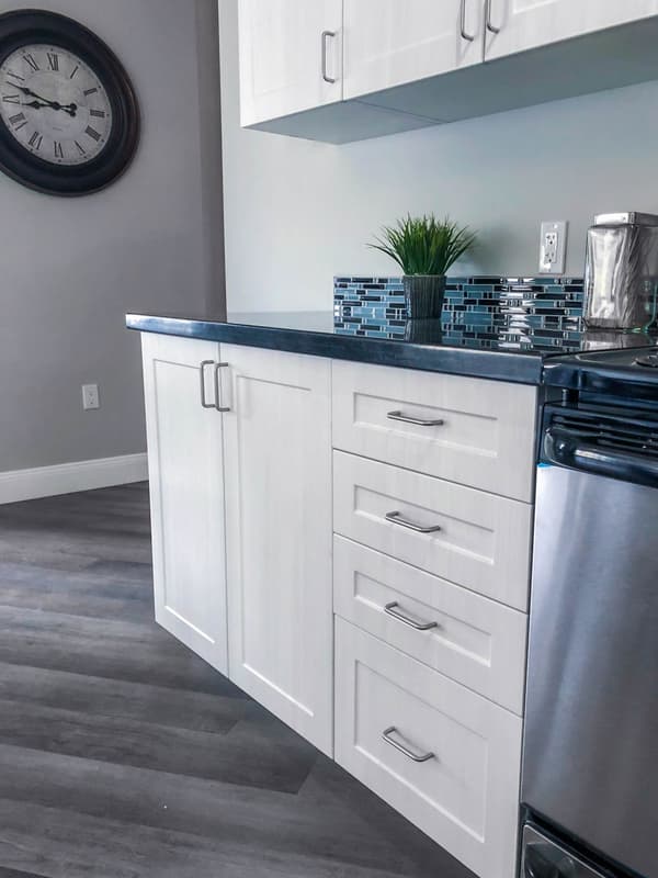 Model suite kitchen appliances at 630 Princess Street, Kingston